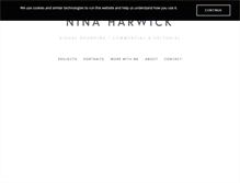 Tablet Screenshot of ninaharwick.com